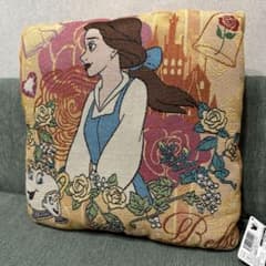 ディズニープリンセス　ゴブラン織り風クッション　ベル　美女と野獣
