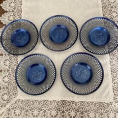 七宝焼茶托　Ｌiｎdｅn 大利休　梅霞　茶托　透かし細工のサムネイル