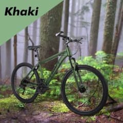 マウンテンバイク 26インチ シマノ製 21段変速 スタンド付 カーキ 2086 マウンテンバイク 26インチ シマノ製 21段変速 スタンド付 カーキ 2086