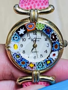 イタリアベネチアンガラス ムラーノガラス ムリーネ腕時計 quartz 