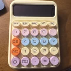 ミニ電卓 小型電卓 ピンク系 かわいいのサムネイル