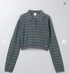 roku コットン ナイロン ボーダー ポロニット - メルカリ