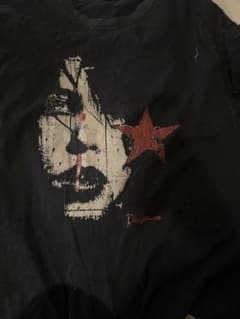 Reince 顔プリント Tシャツ 黒 y2kのサムネイル