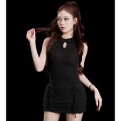 andwang Texture Frill Mini Dress - メルカリ