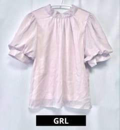 GRL バックリボン パフスリーブ 半袖ブラウス Fのサムネイル