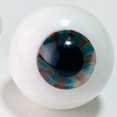 グラスアイ16mm 赤青 ブルー レッド 二色虹彩 黒瞳孔 虹彩模様ありのサムネイル