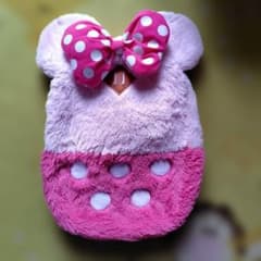 Minnie Mouse boa material backpack