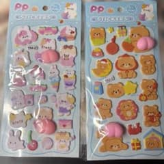 かわいいぷっくりおしりキャラクター PPシール 2シートのサムネイル
