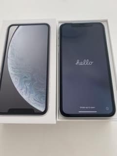 iPhone XR 64GB ホワイト　背面割れ　本体　SIMフリーのサムネイル