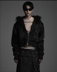 Rosen Kreuz】 CROPPED 2WAY FUR HOOD MA-1 - メルカリ