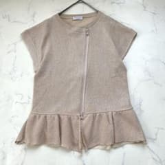 美品 ブルネロクチネリ 麻絹 スパンコールニット M ライトピンク