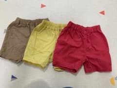 無印ハーフパンツ80　3枚セットのサムネイル