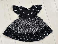 美品⭐︎petit main ⭐︎花柄フリル袖ワンピース ⭐︎80サイズのサムネイル