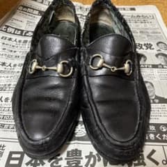 Gucci 60s Vintage Leather Hobbit Loafers - メルカリ