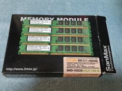 SanMax DDR3 メモリ 4GB 4枚セット 計16GB - メルカリ