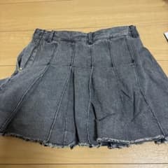 GU デニム プリーツ ミニスカート グレーのサムネイル