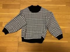 白黒チェック トップスのサムネイル