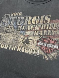 【フェード】Harley-Davidson Tシャツ XL相当 両面 2016のサムネイル