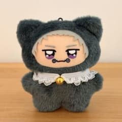 ぬい用 フリル首輪 ちみけもサイズ ホワイト×鈴のサムネイル