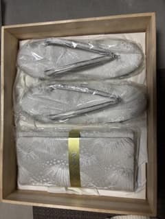 草履 バッグ セット シルバー 和装小物のサムネイル