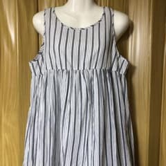 美品！裏地有！綿88麻12丈110身幅48sm2ワンピのサムネイル
