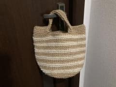 ハンドメイド  麻ひもバッグ  マルシェバッグのサムネイル