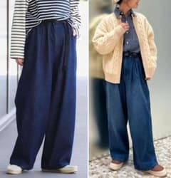 BEAMS BOY×GRAMICCI ブラック　ワイドデニムパンツ フリーサイズ BEAMS BOY（ビームス ボーイ）【別注】Gramicci / 5ポケット デニム