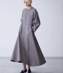 エブールebure ステファニアウールチェックフレアワンピース36 - メルカリ