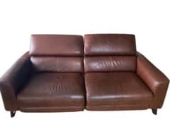 ニトリ Nビリーバ2 電動リクライニングソファ2人掛け本革ブラウン 大阪