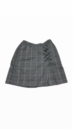 Heather グレーチェック レースアップ ミニスカート M スナ系 量産のサムネイル