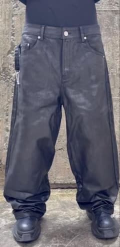 goar archive strapped baggy oil pants