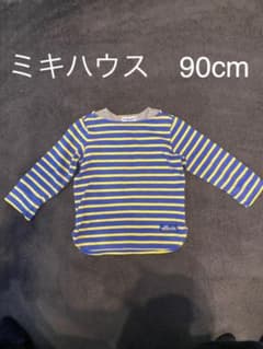 ミキハウス HOT BISCUITS 90cm ボーダー ロンT 綿100%のサムネイル
