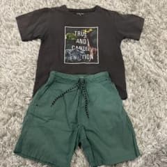 グローバルワーク　Tシャツと短パンセット　130のサムネイル