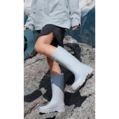 【ラスト1点】レインブーツ パープル 23cm 完全防水 滑り止め 晴雨兼用