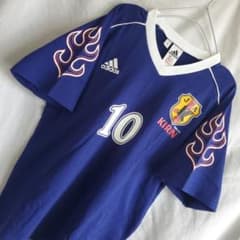 adidas Japan National Football Team Uniform T-Shirt, Cotton, #10, Flame Design