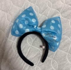 ミニーマウス 水玉リボン 水色のサムネイル