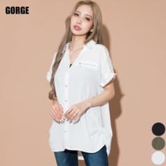 GORGE ホワイト 半袖シャツ レース切替のサムネイル