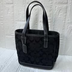 COACH コーチ ミニトートバッグ シグネチャー ブラック 黒 6087 - メルカリ
