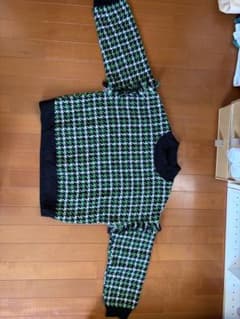 Ciaopanic 千鳥格子柄 ニット 長袖 グリーン ブラックのサムネイル