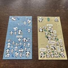 【平成レトロ】ふわふわパンダキャラクターシールのサムネイル