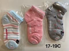 新品　ミキハウス　ローカットソックス　女の子17-19C    3足セットのサムネイル