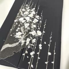正絹 仕立て上がり訪問着袷 花柄 蘇州刺繍 スワ頭刺繍 黒地 - メルカリ