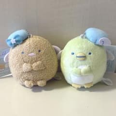 すみっコぐらし 水色天使 マスコットキーチェーン とんかつ ぺんぎん？