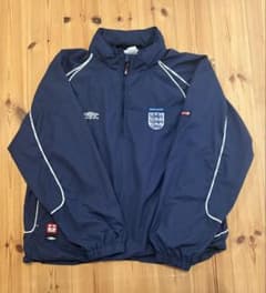 【希少】Umbro イングランド　ハーフジップウェア　90s L size UMBRO イングランド ハーフジップジャケット ネイビー 90s 激レア