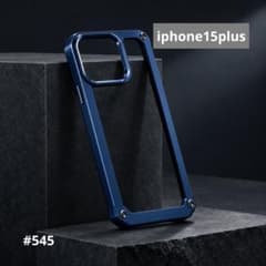 シリコンケース ブルー カメラ保護 おしゃれ　iPhone 15plusのサムネイル