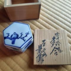 平安 手塚景雲 染付 香合 茶道具 - メルカリ