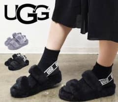 UGG W OH YEAH BLACKファーサンダル - メルカリ