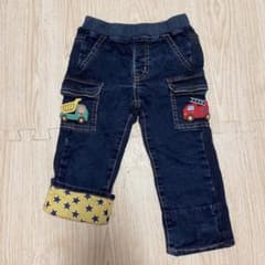 ミキハウス　働く車　デニム　パンツ　90センチのサムネイル