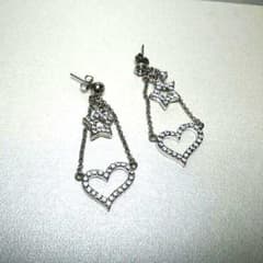 日本製 スター＆オープンハートピアス SWAROVSKI使用のサムネイル