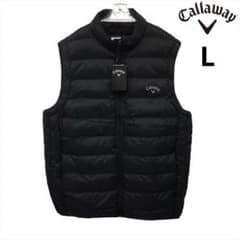Callaway レディース キルティングベスト ブラック 新品 Callaway キャロウェイ 中綿ダウン キルティング ベスト (XL
